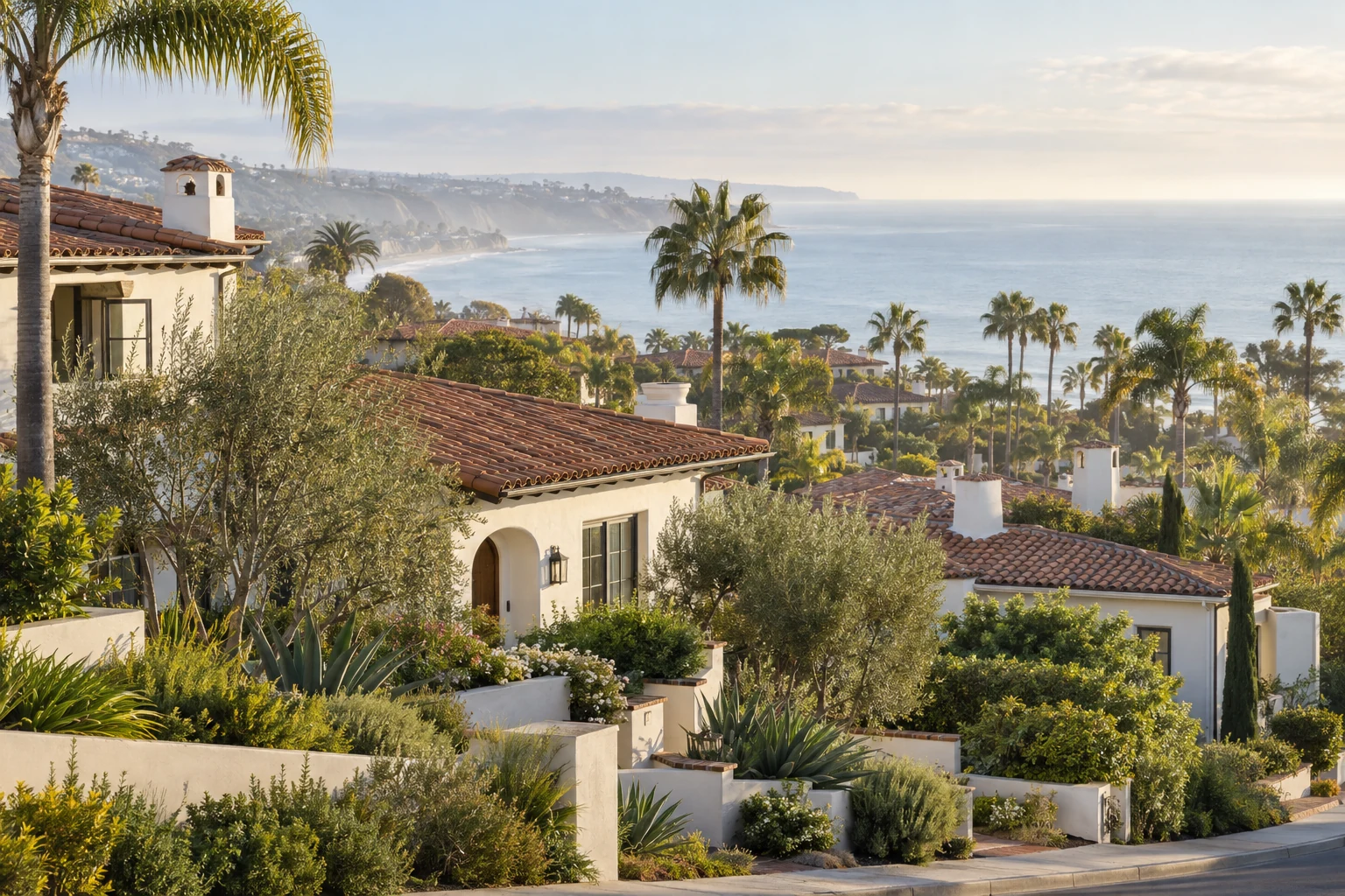 Homes overlooking a coastal neighborhood